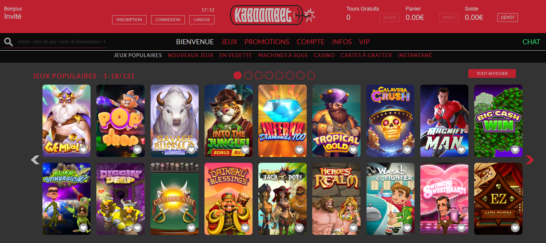 kaboombet homepage