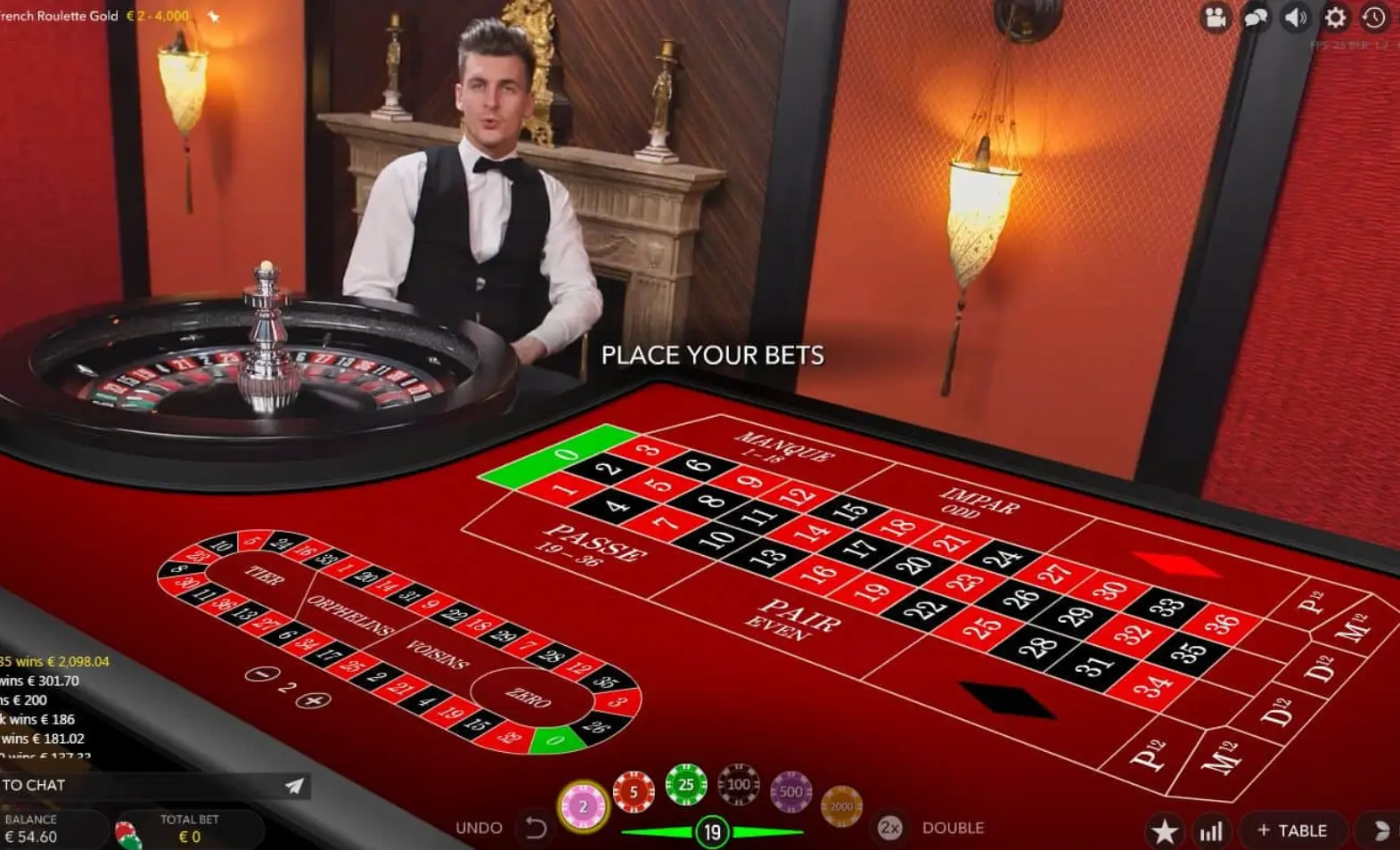 french roulette gold live